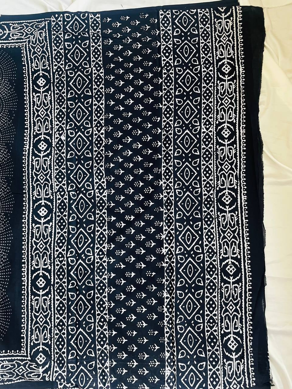 Cotton Saree - Black image 4