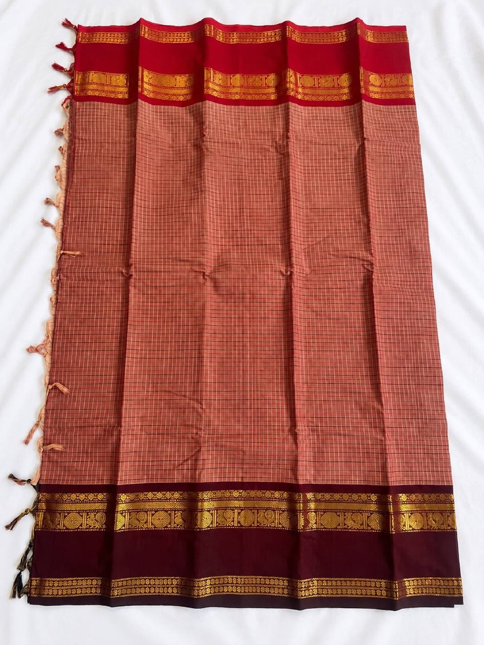 AVANI – Kanchi Cotton Saree with Ganga Jamuna Border