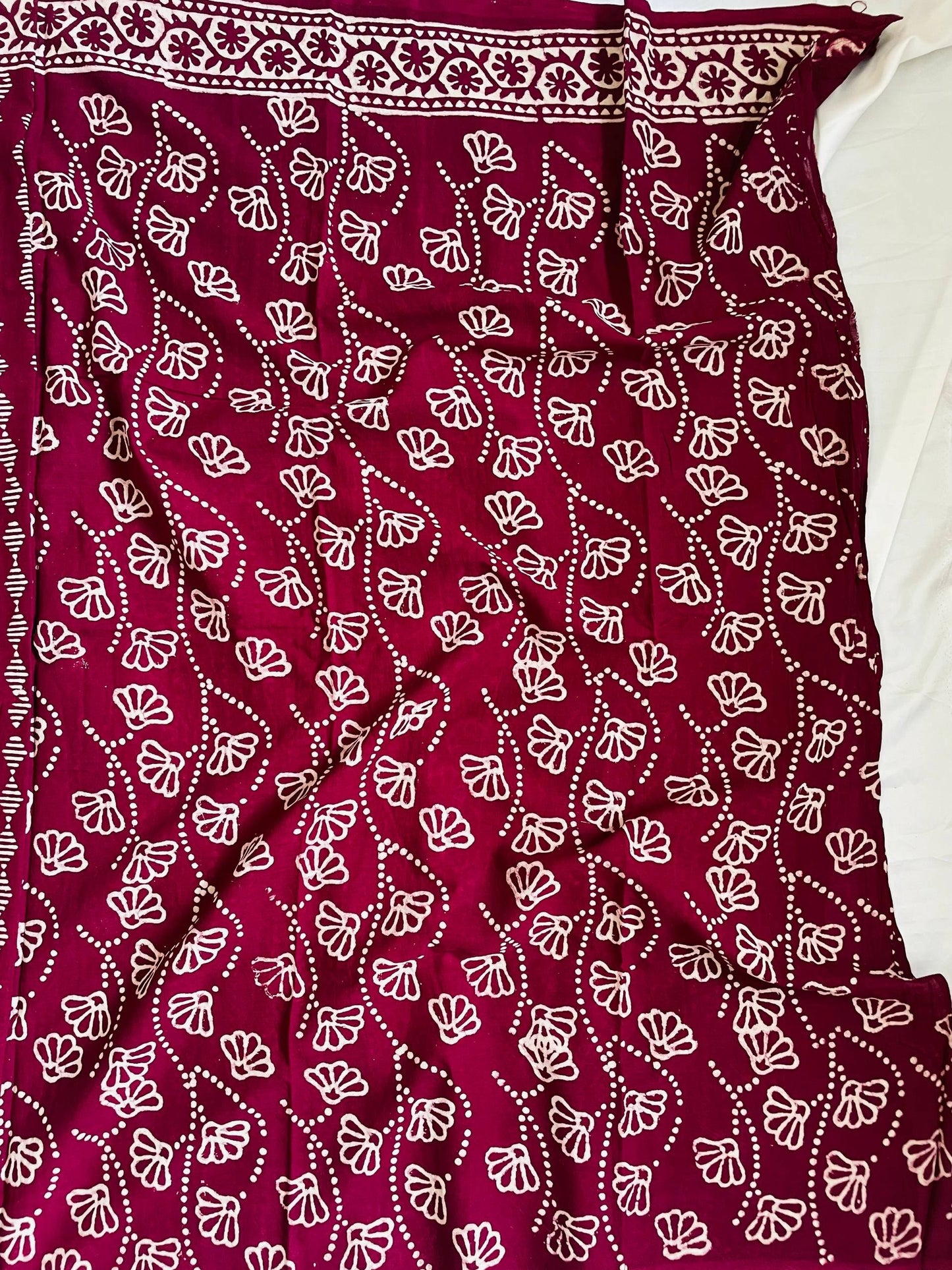 Cotton Saree - Rich Meroon image 4