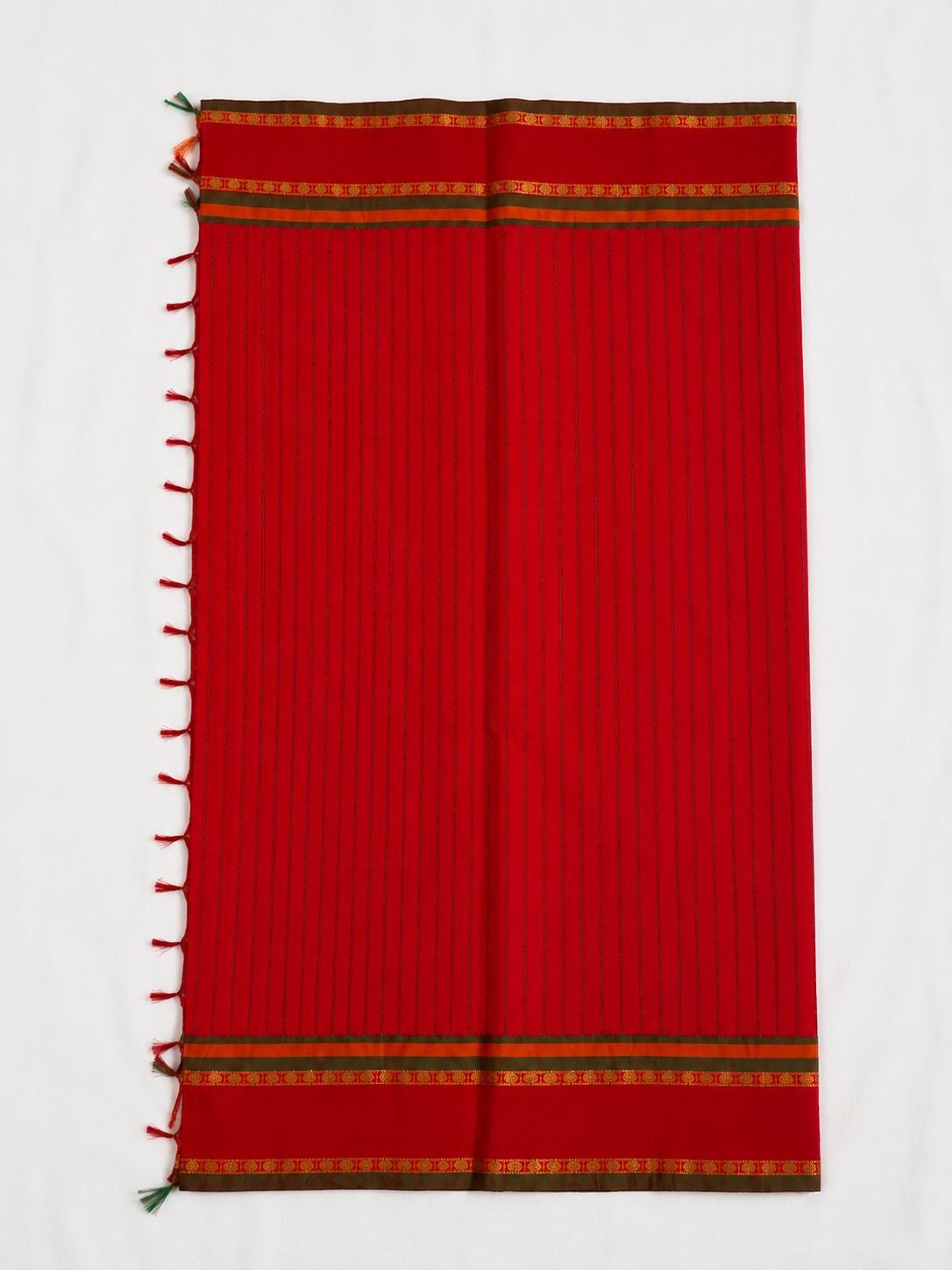 JANAKI- sindoor red and sage green