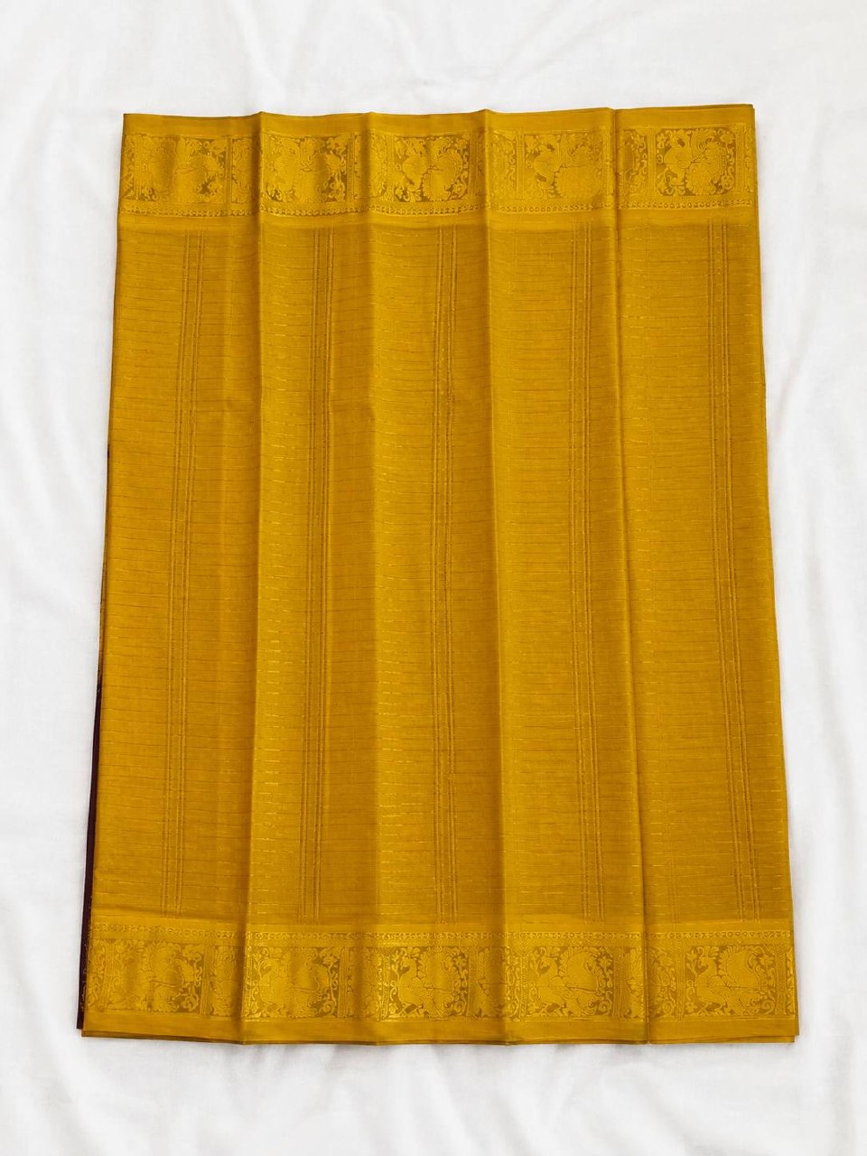 MAHALAKSHMI - Burgundy Mustard yellow
