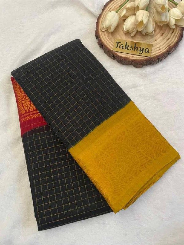KAVERI - Sungidi cotton saree  with contrasting boarders
