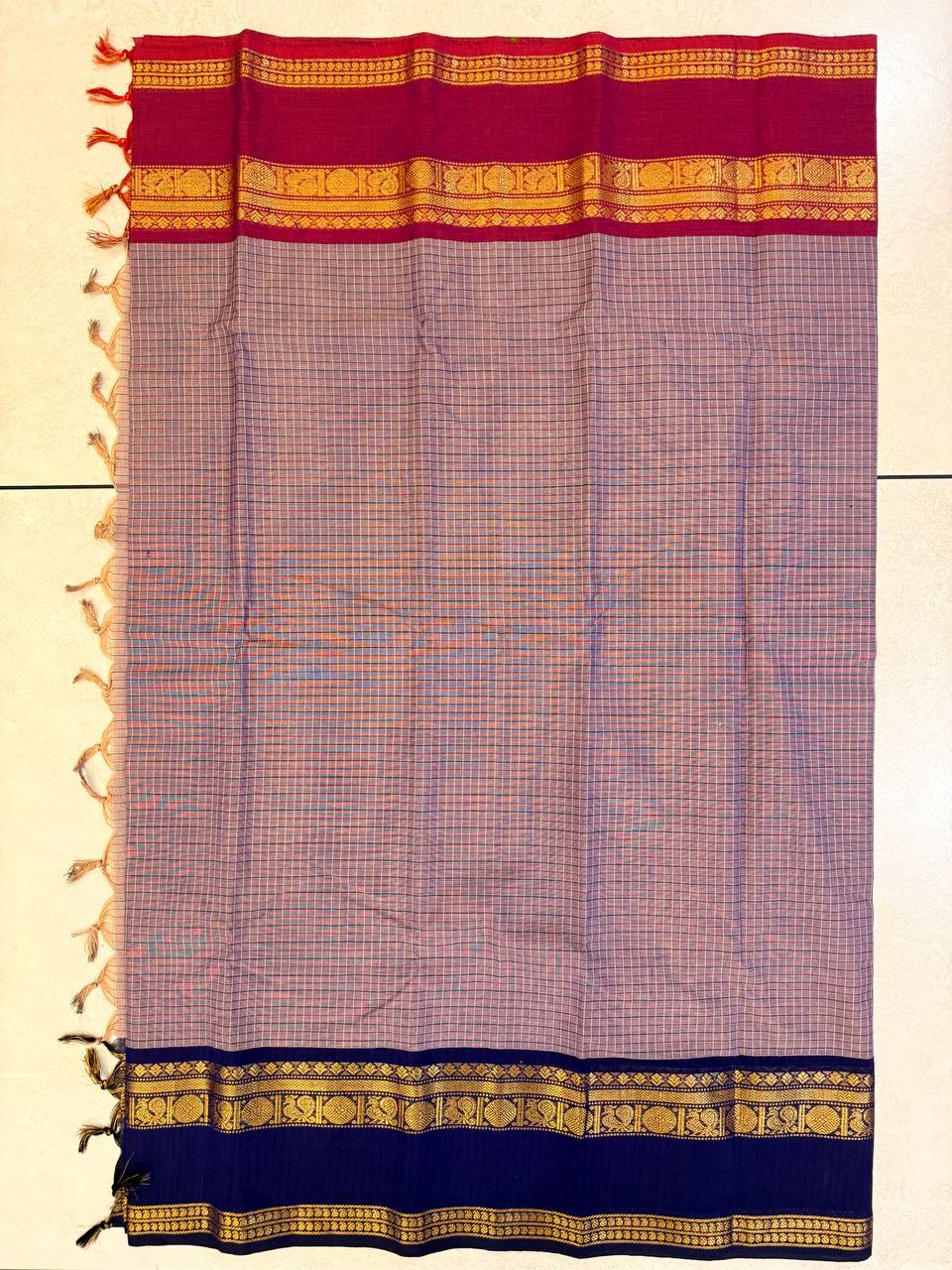 AVANI – Kanchi Cotton Saree with Ganga Jamuna Border