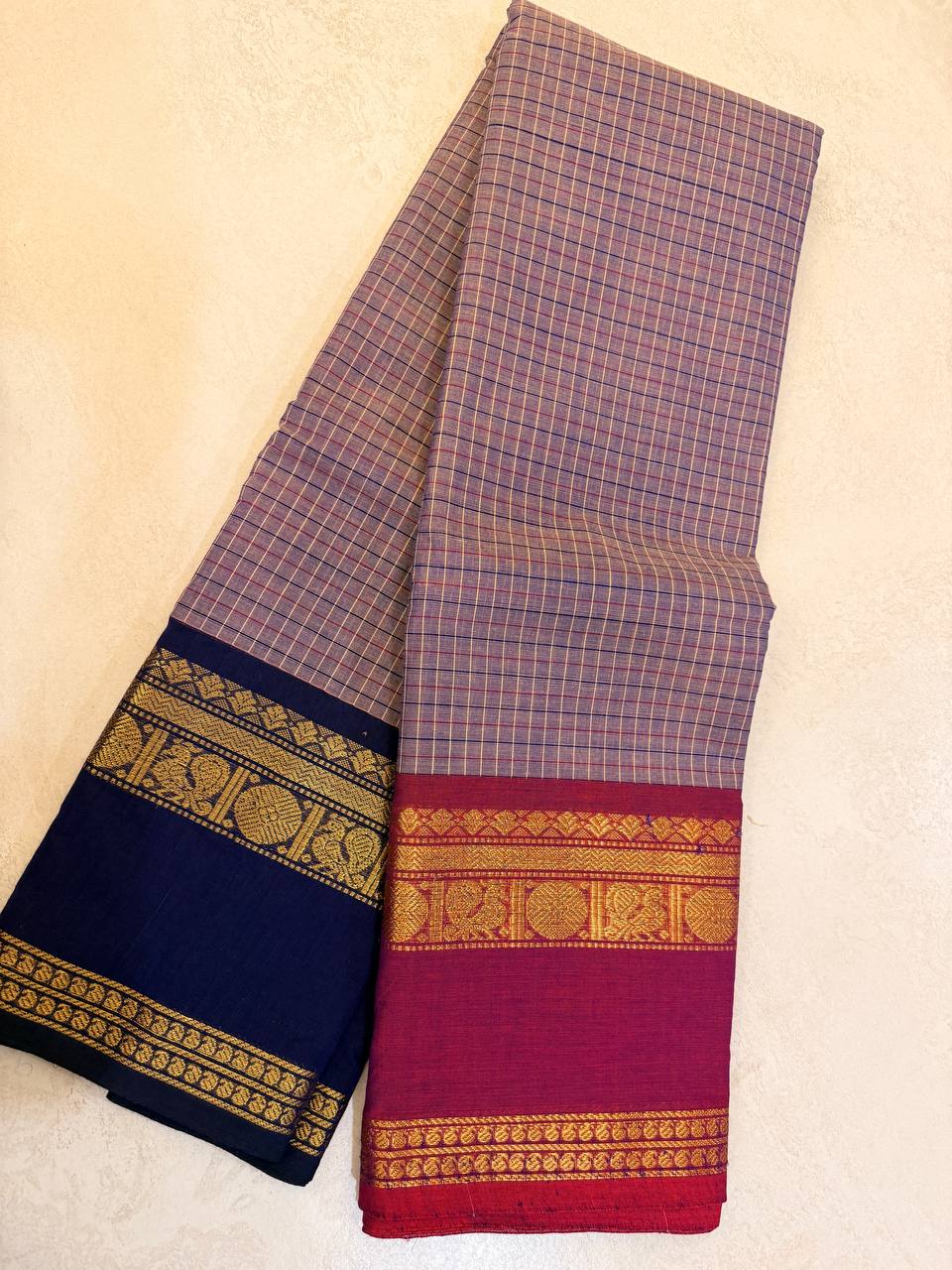 AVANI – Kanchi Cotton Saree with Ganga Jamuna Border