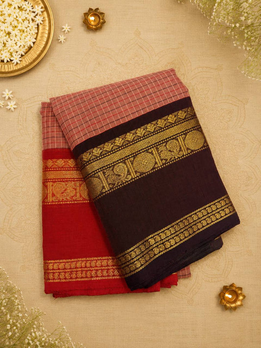 AVANI – Kanchi Cotton Saree with Ganga Jamuna Border