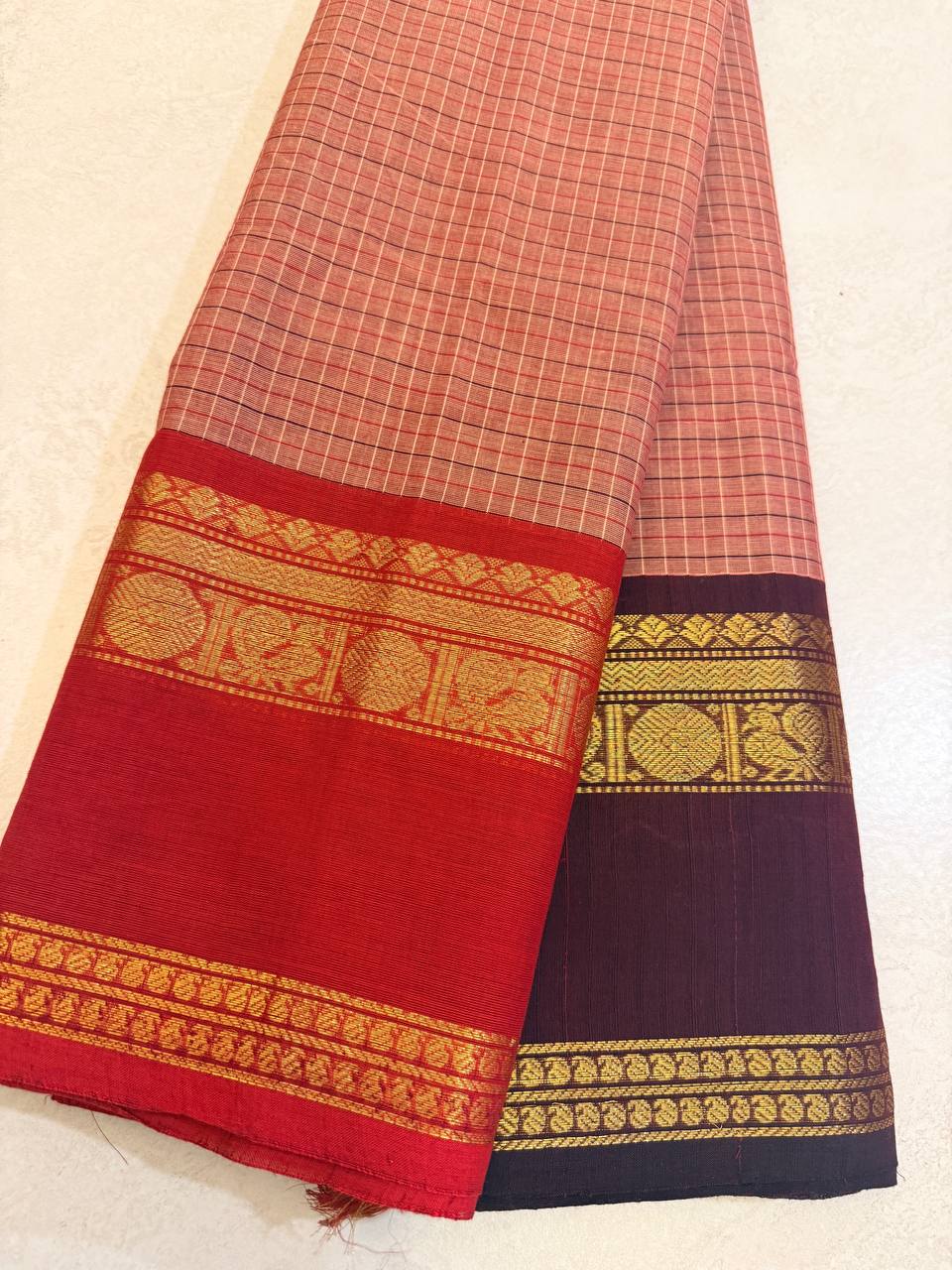 AVANI – Kanchi Cotton Saree with Ganga Jamuna Border