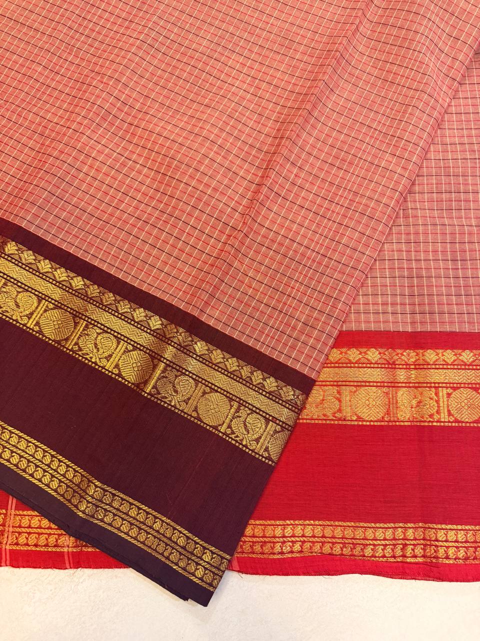 AVANI – Kanchi Cotton Saree with Ganga Jamuna Border