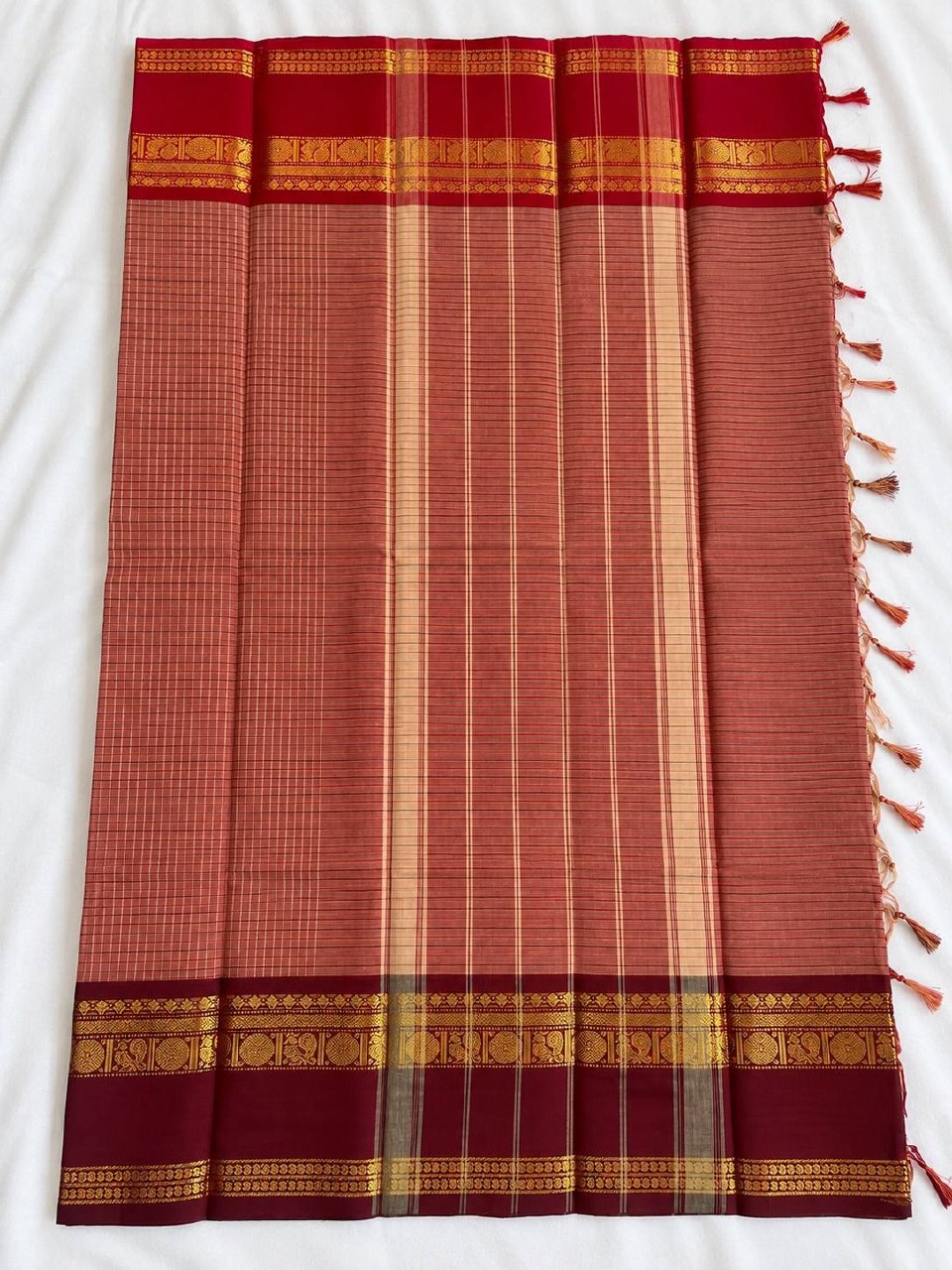 AVANI – Kanchi Cotton Saree with Ganga Jamuna Border
