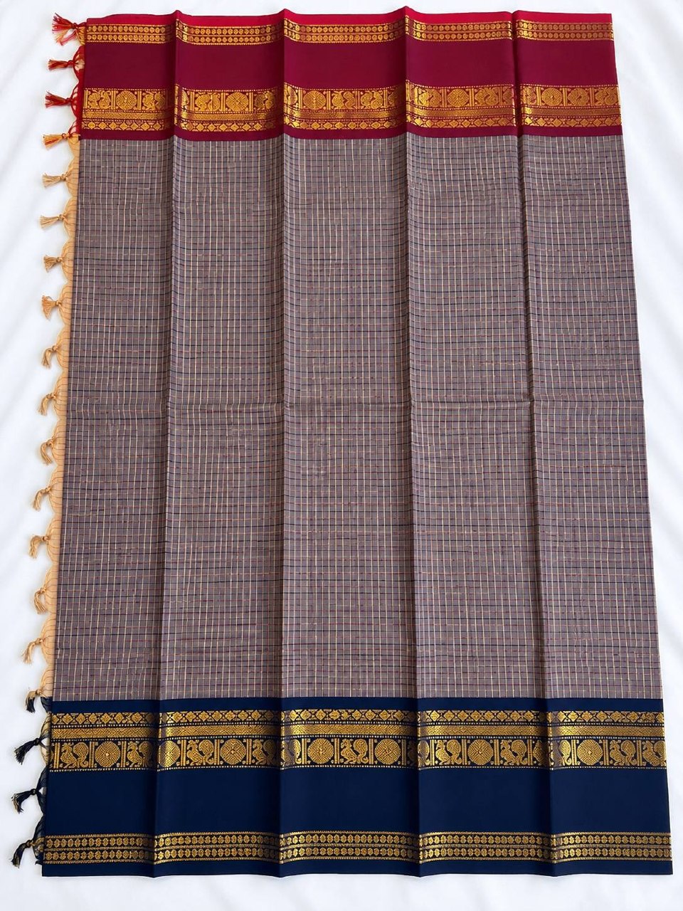 AVANI – Kanchi Cotton Saree with Ganga Jamuna Border