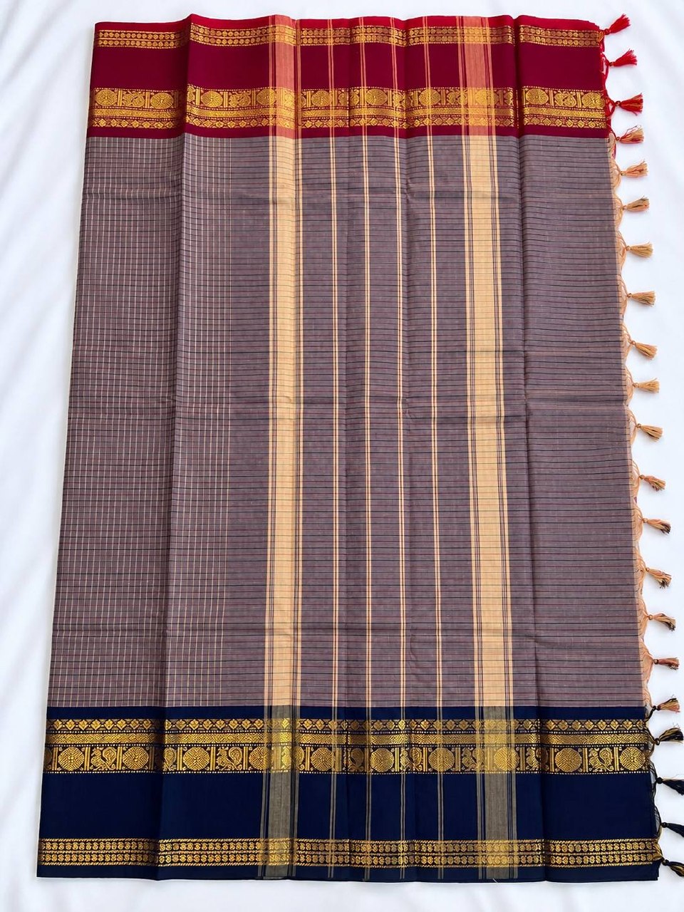 AVANI – Kanchi Cotton Saree with Ganga Jamuna Border