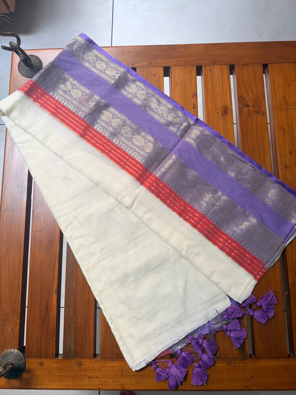 Mul Cotton Kanchi Border Saree