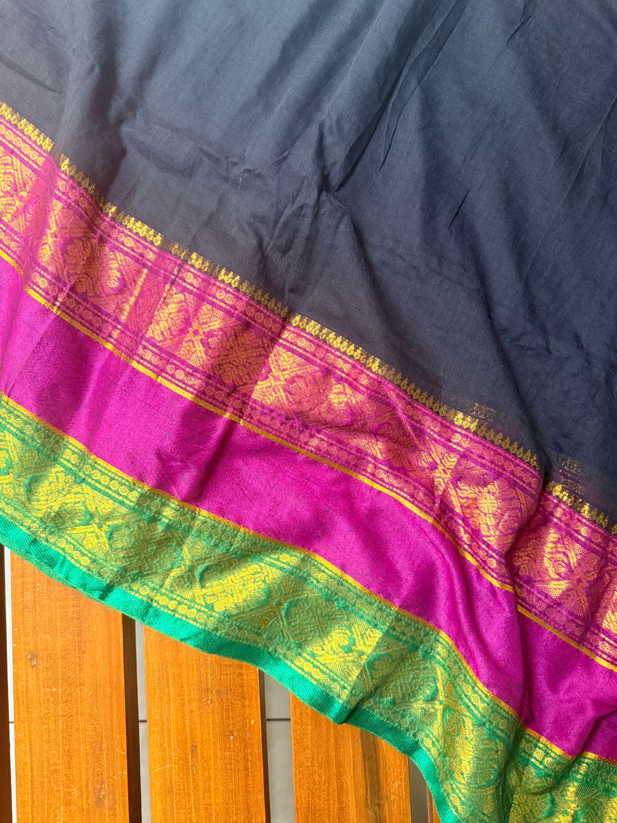 Mul Cotton Kanchi Border Saree