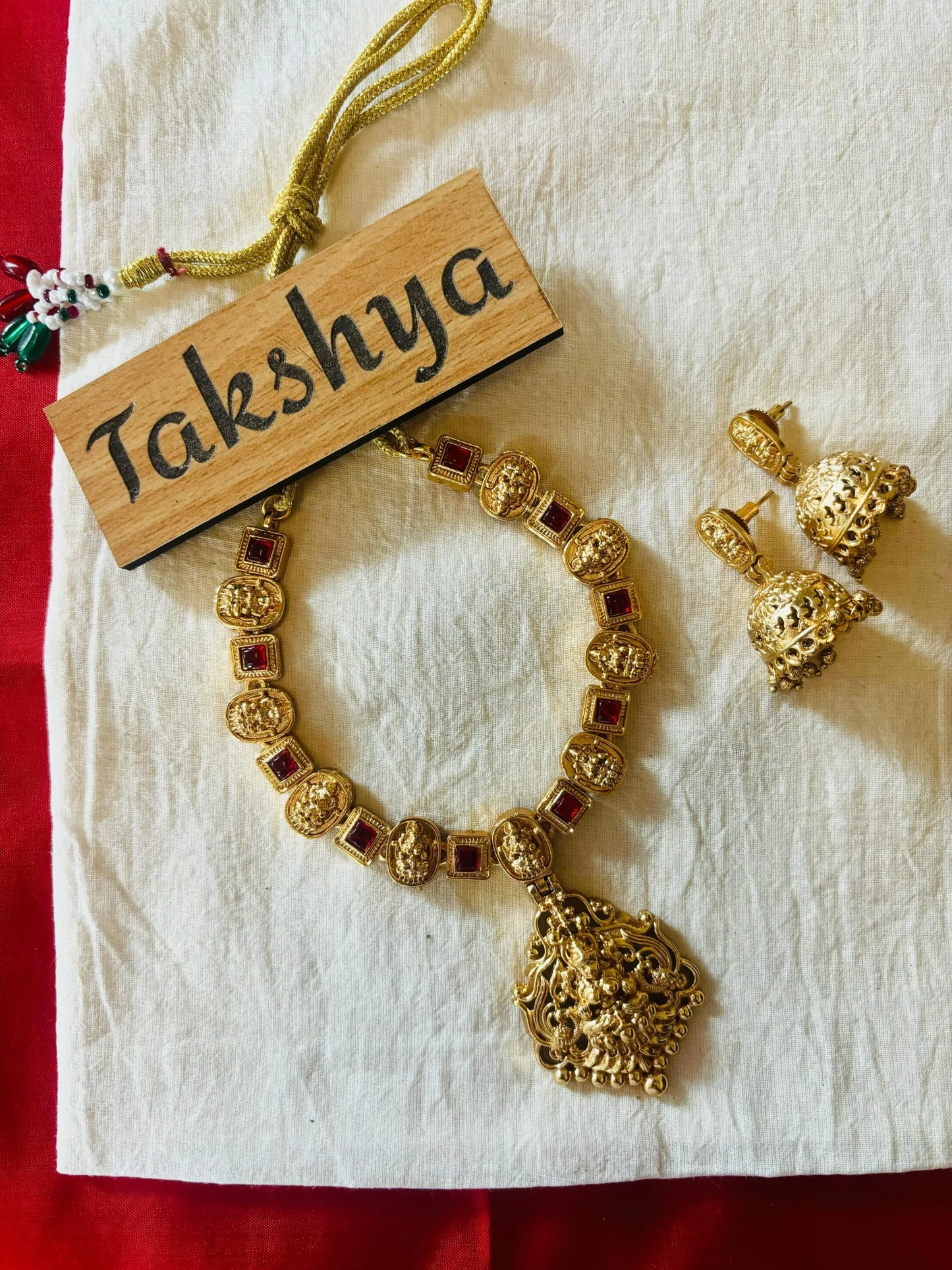 Ruby Lakshmi Necklace Set-Code1835 image 0