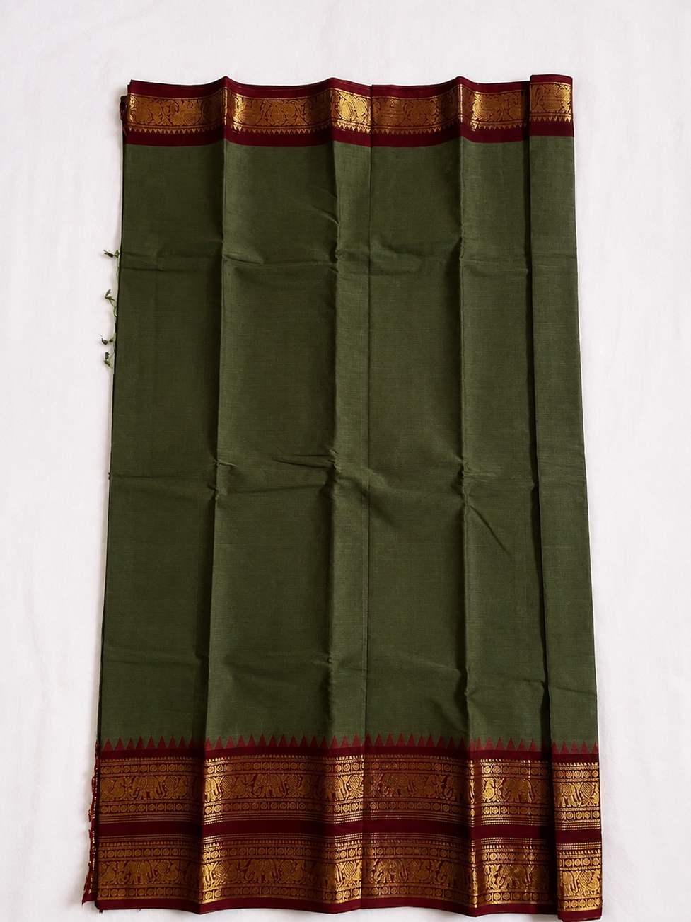 LAKSHMI - olive green and maroon