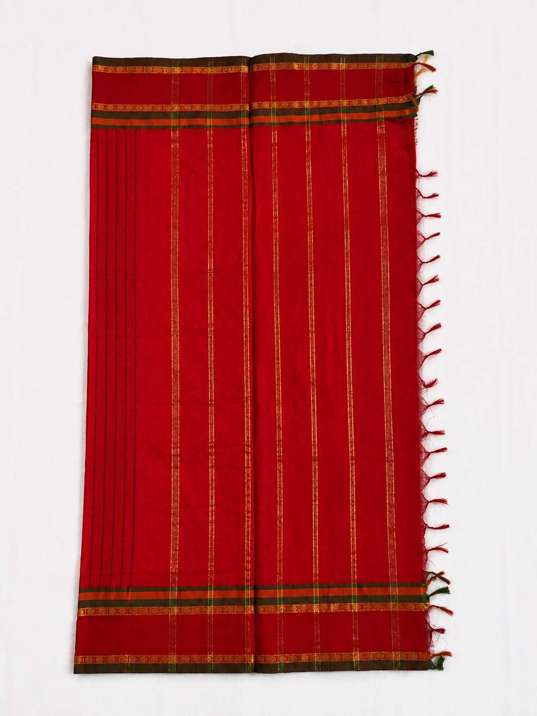 JANAKI- sindoor red and sage green