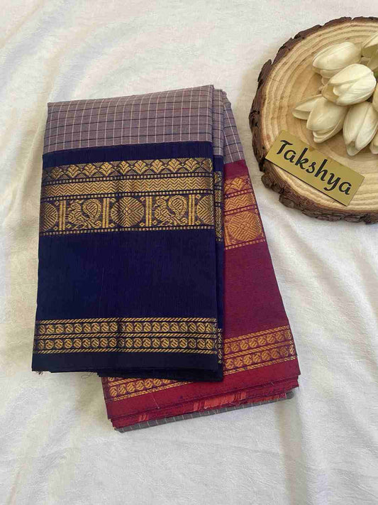 AVANI – Kanchi Cotton Saree with Ganga Jamuna Border