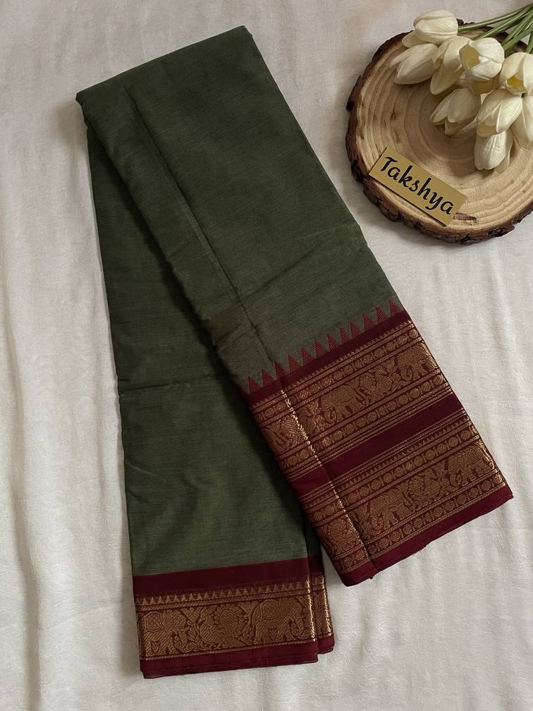 LAKSHMI - olive green and maroon