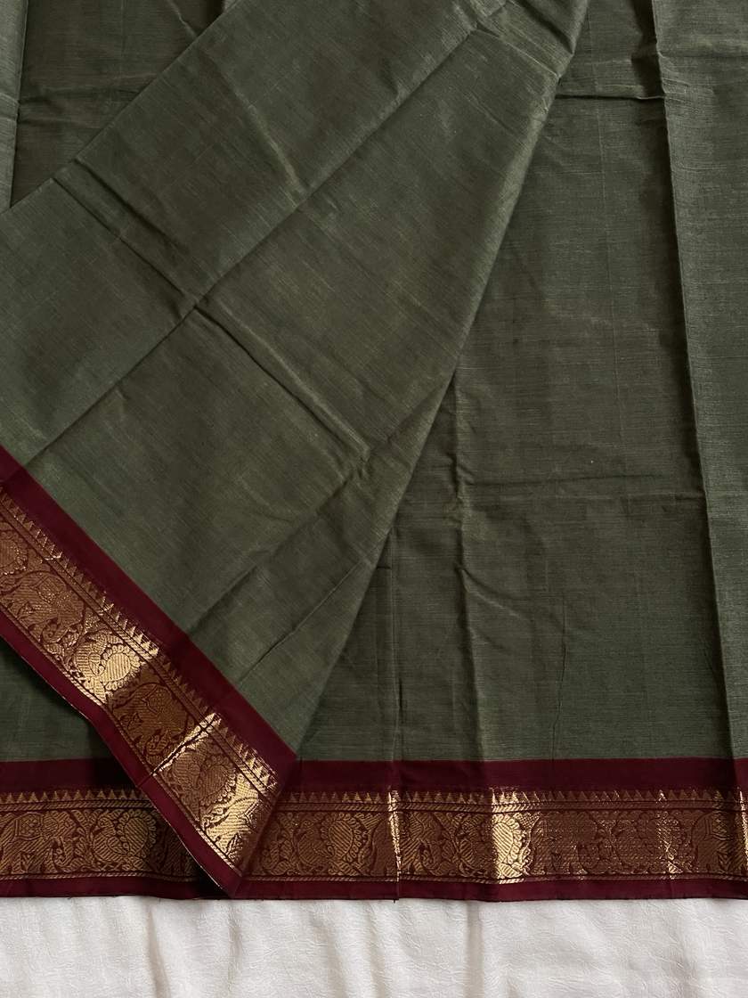 LAKSHMI - olive green and maroon