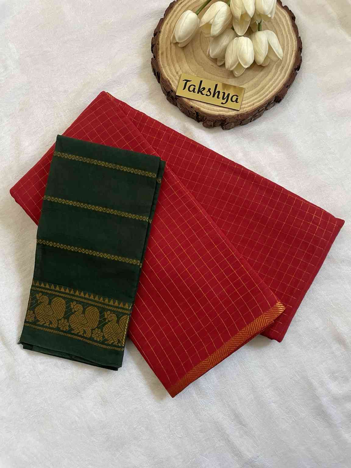 NEELAMBARI - Sungidi Cotton Saree