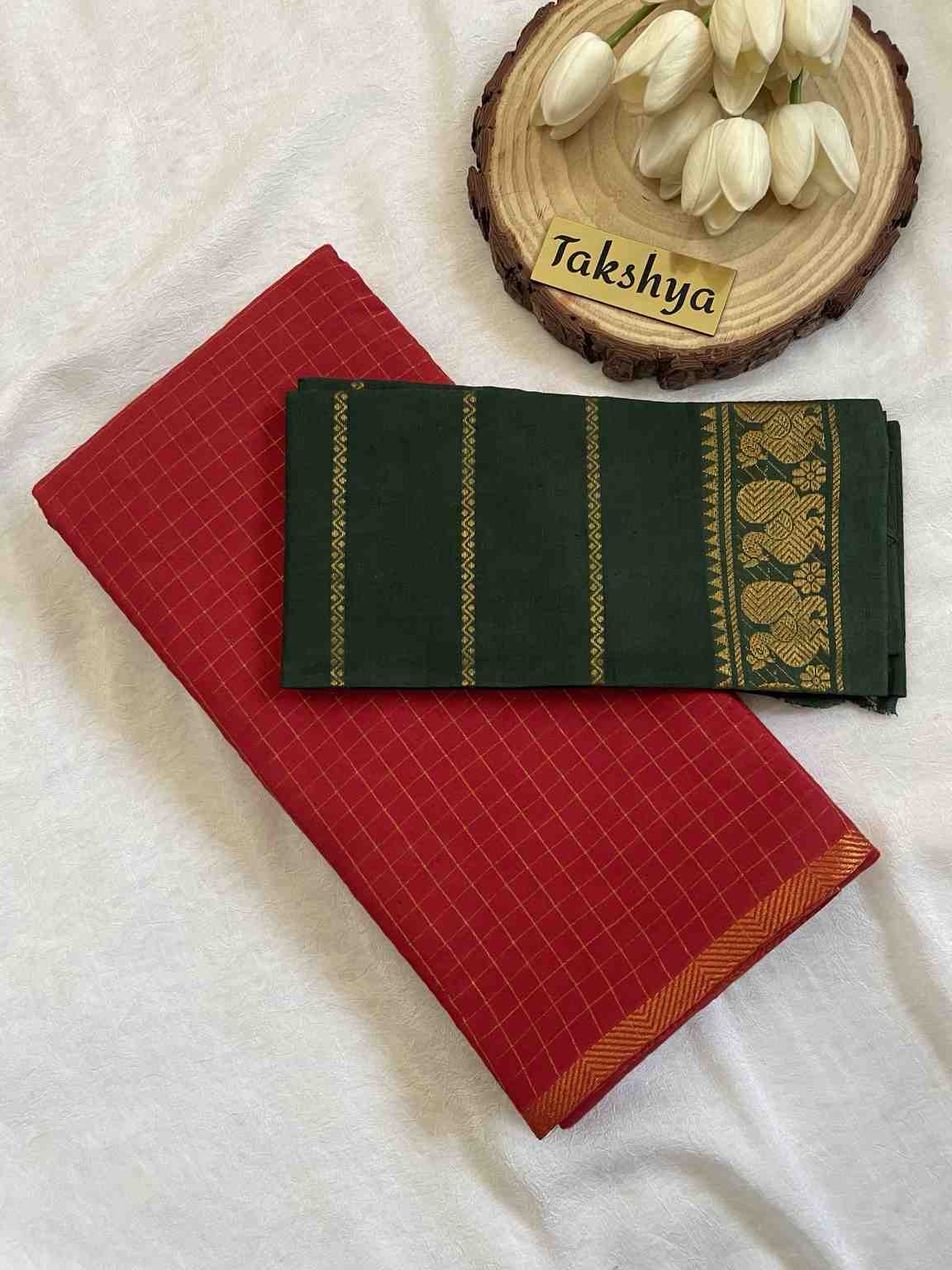 NEELAMBARI - Sungidi Cotton Saree