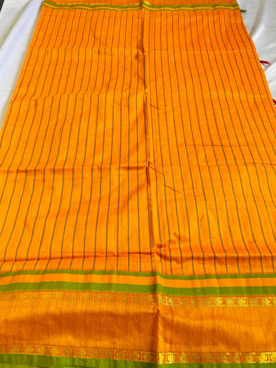 Chettinad Cotton Saree - Mustard Yellow image 1