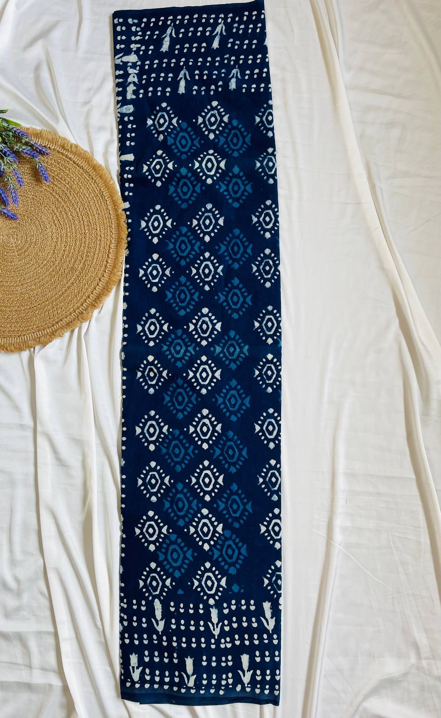 Cotton Saree - Indigo Blue image 1
