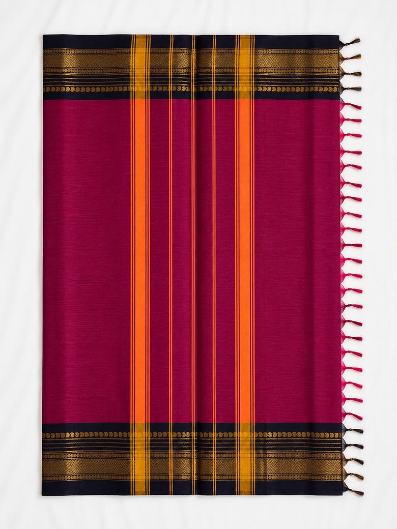 MEENAKSHI - Plum pink  & Navy