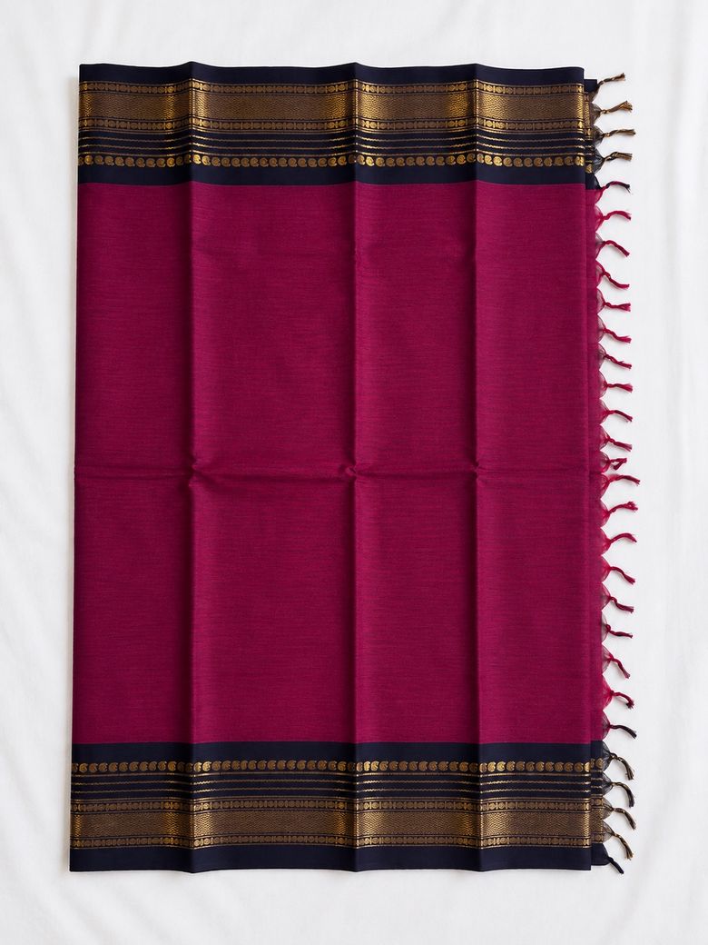 MEENAKSHI - Plum pink  & Navy