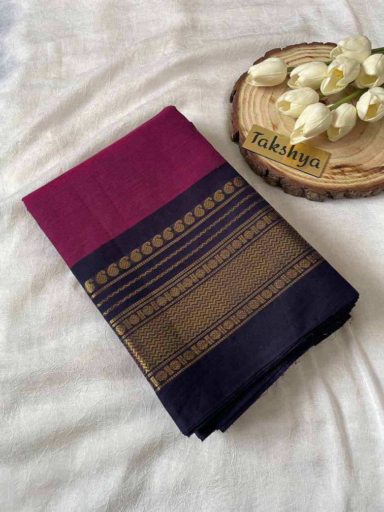 MEENAKSHI - Plum pink  & Navy