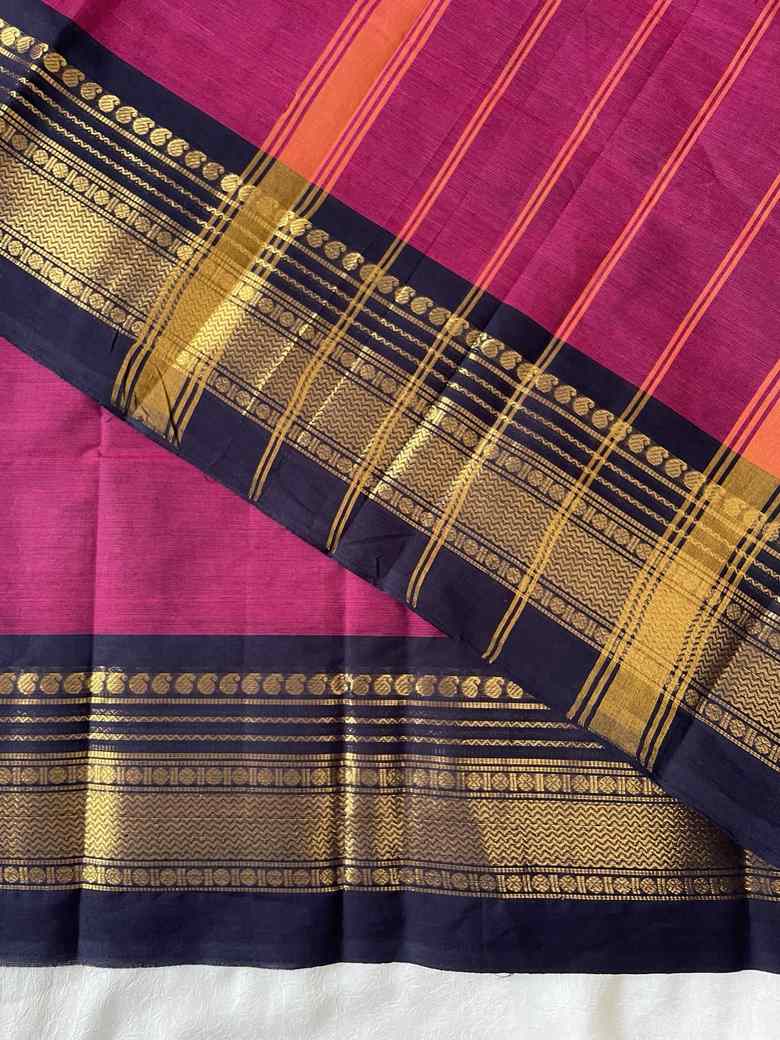 MEENAKSHI - Plum pink  & Navy