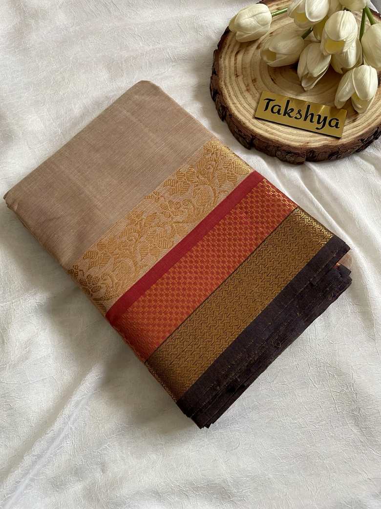 THULASI - Champagne Beige & Maroon