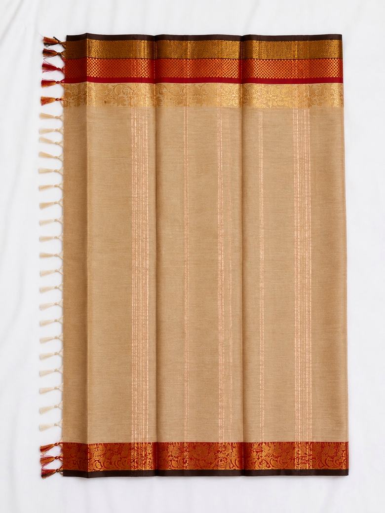 THULASI - Champagne Beige & Maroon