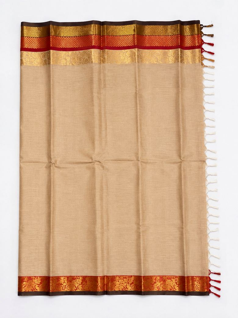 THULASI - Champagne Beige & Maroon