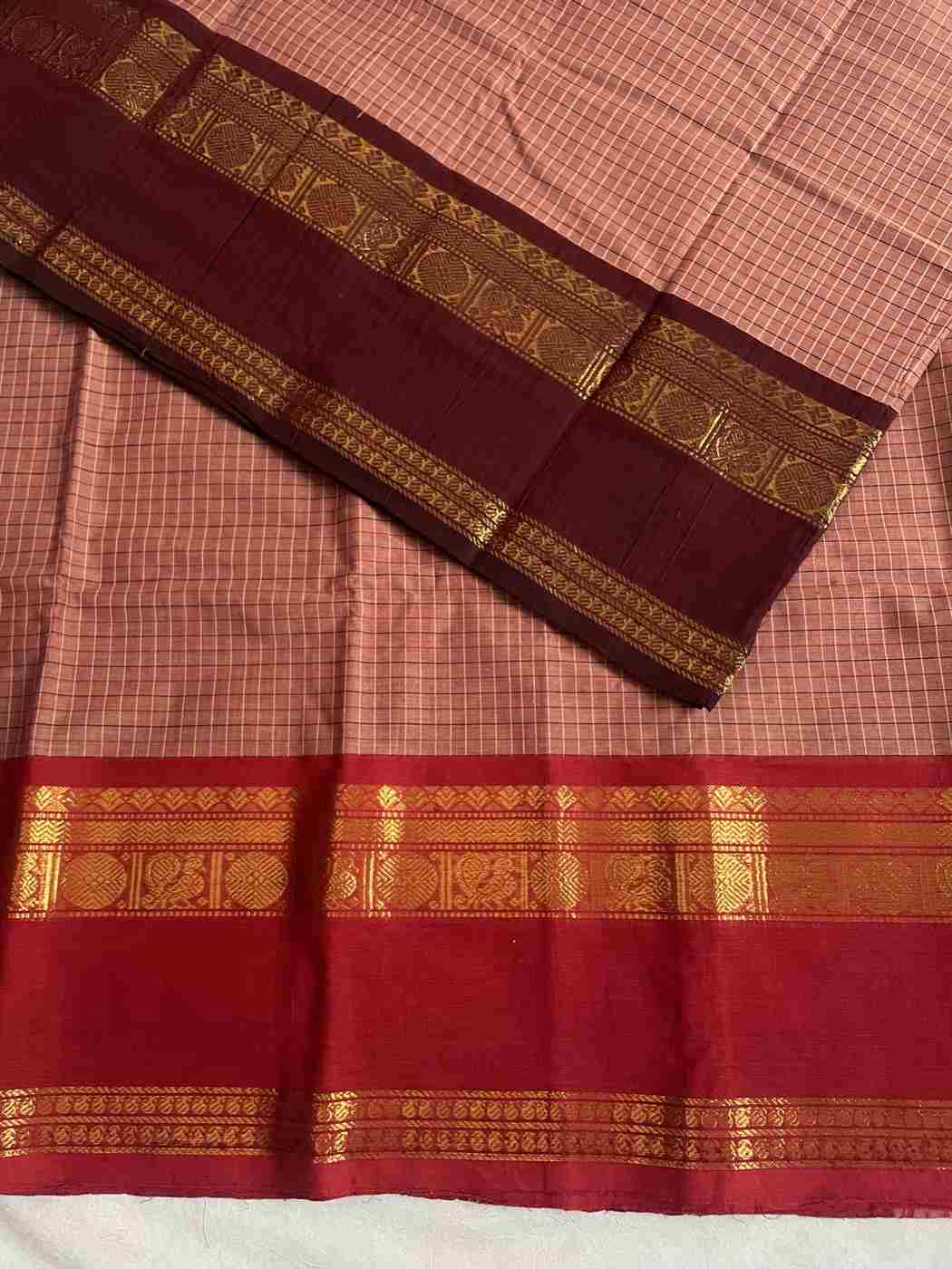 AVANI – Kanchi Cotton Saree with Ganga Jamuna Border