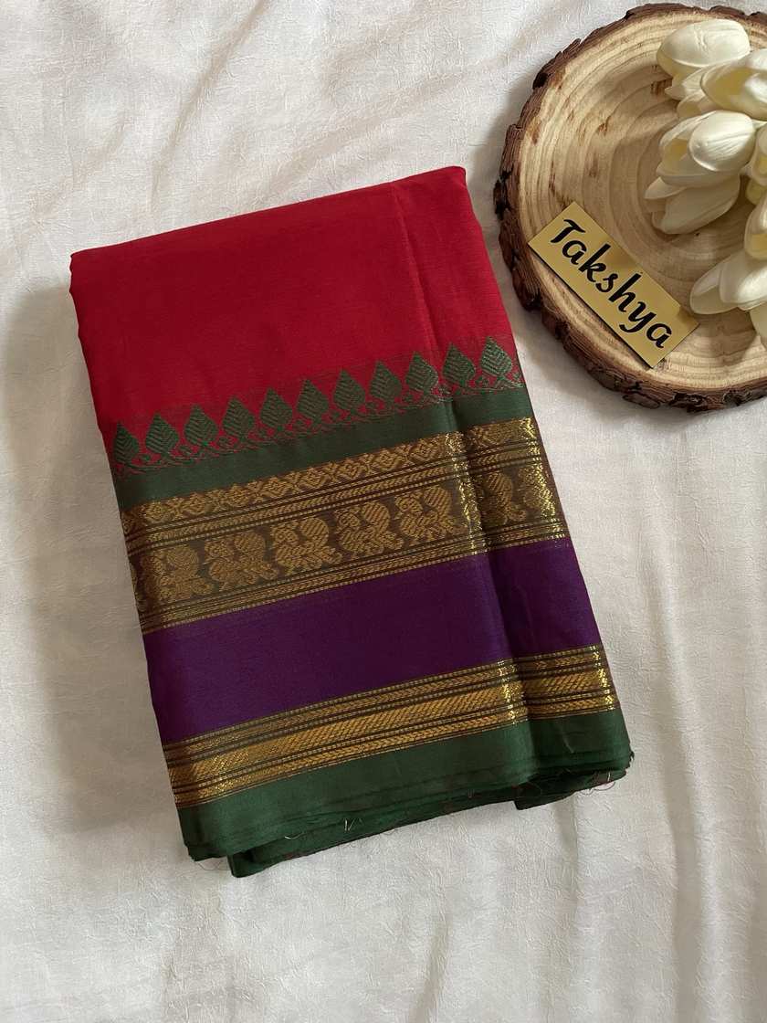 RUKMINI - Ruby Red and Emerald Green