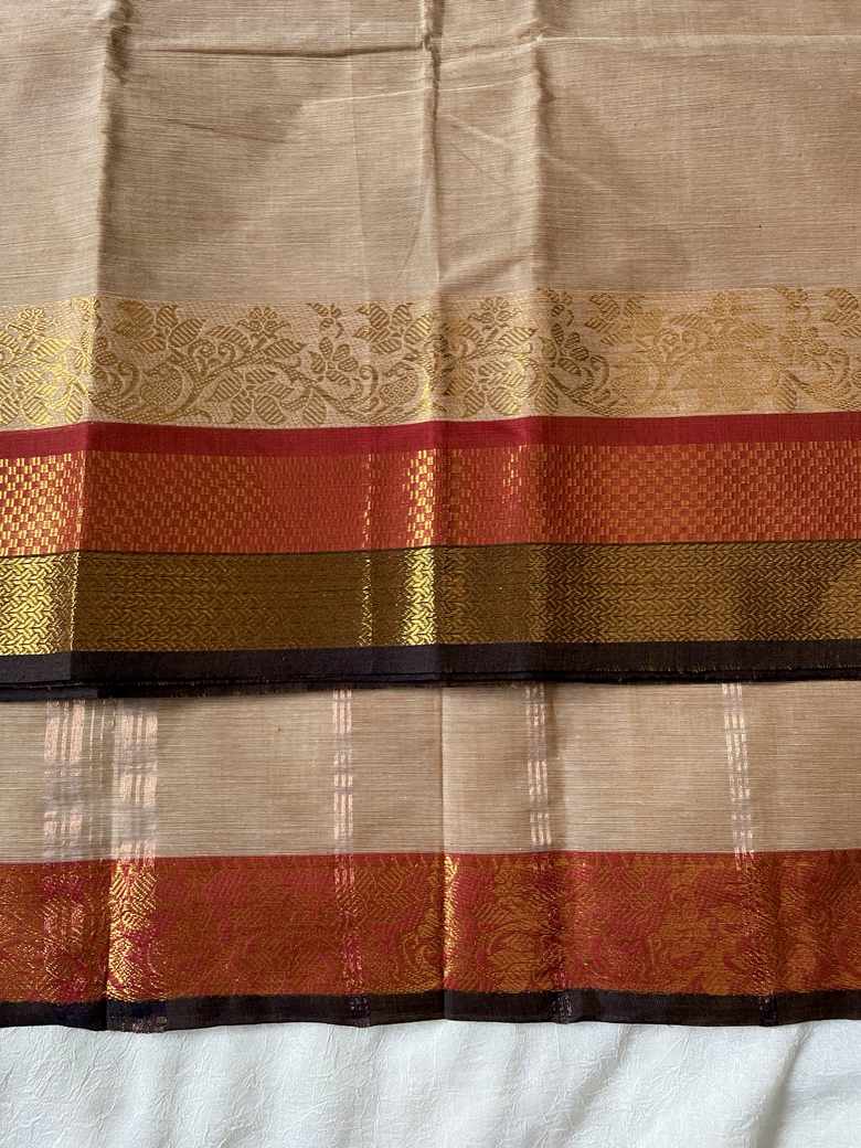 THULASI - Champagne Beige & Maroon