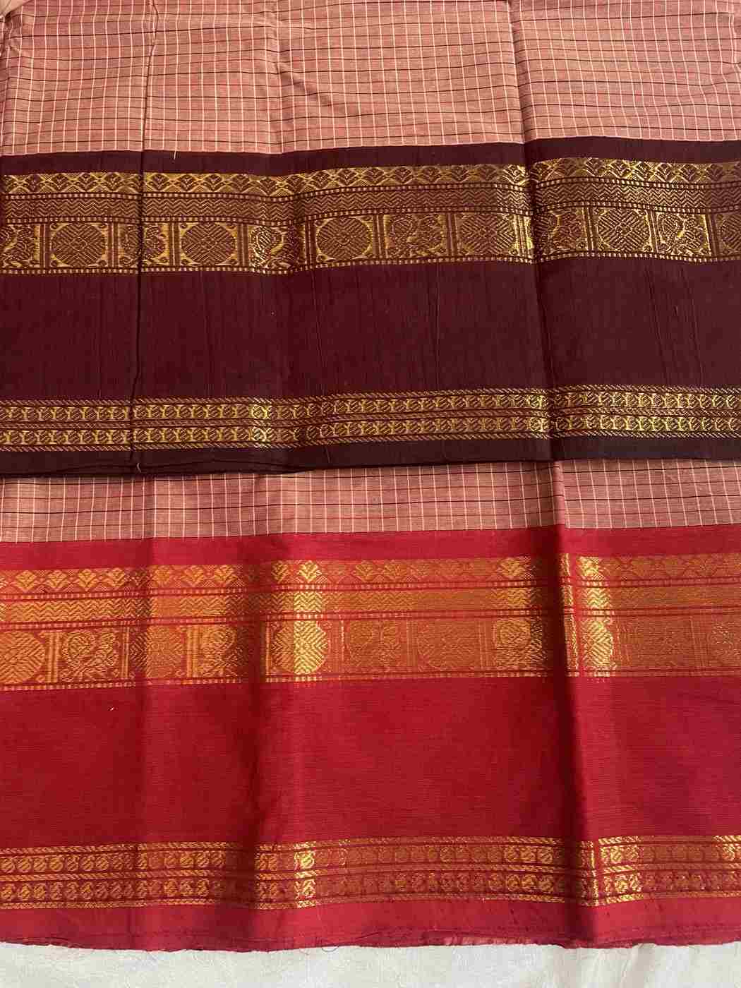 AVANI – Kanchi Cotton Saree with Ganga Jamuna Border