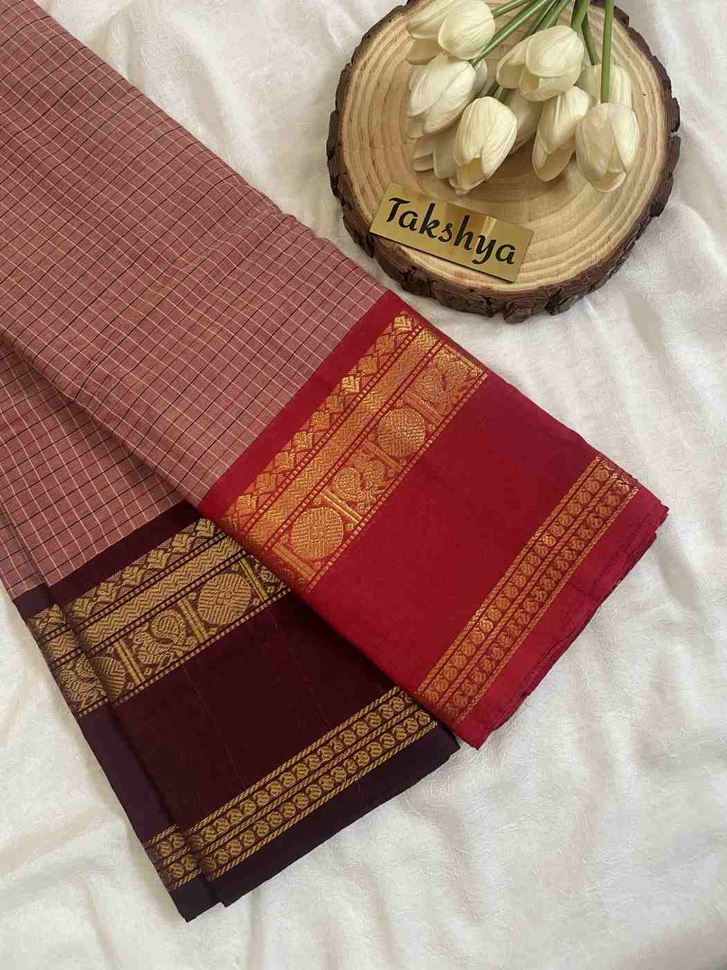 AVANI – Kanchi Cotton Saree with Ganga Jamuna Border