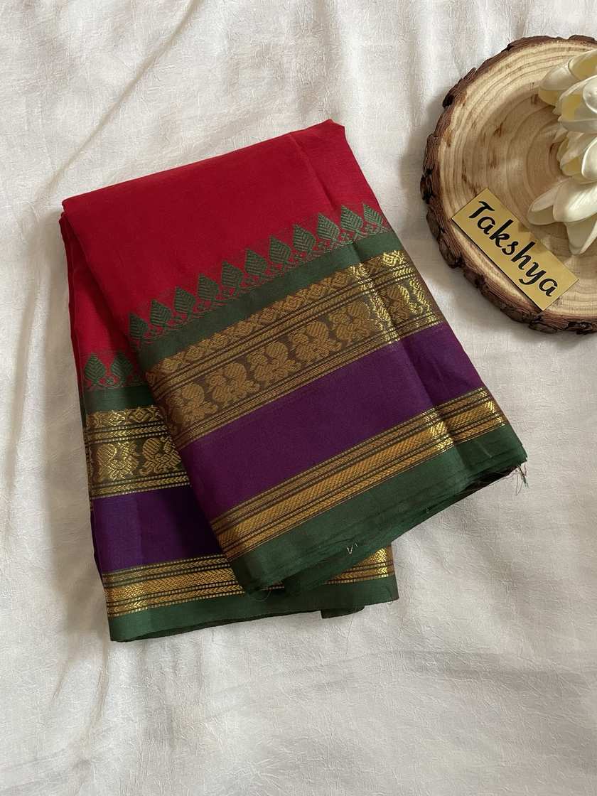 RUKMINI - Ruby Red and Emerald Green