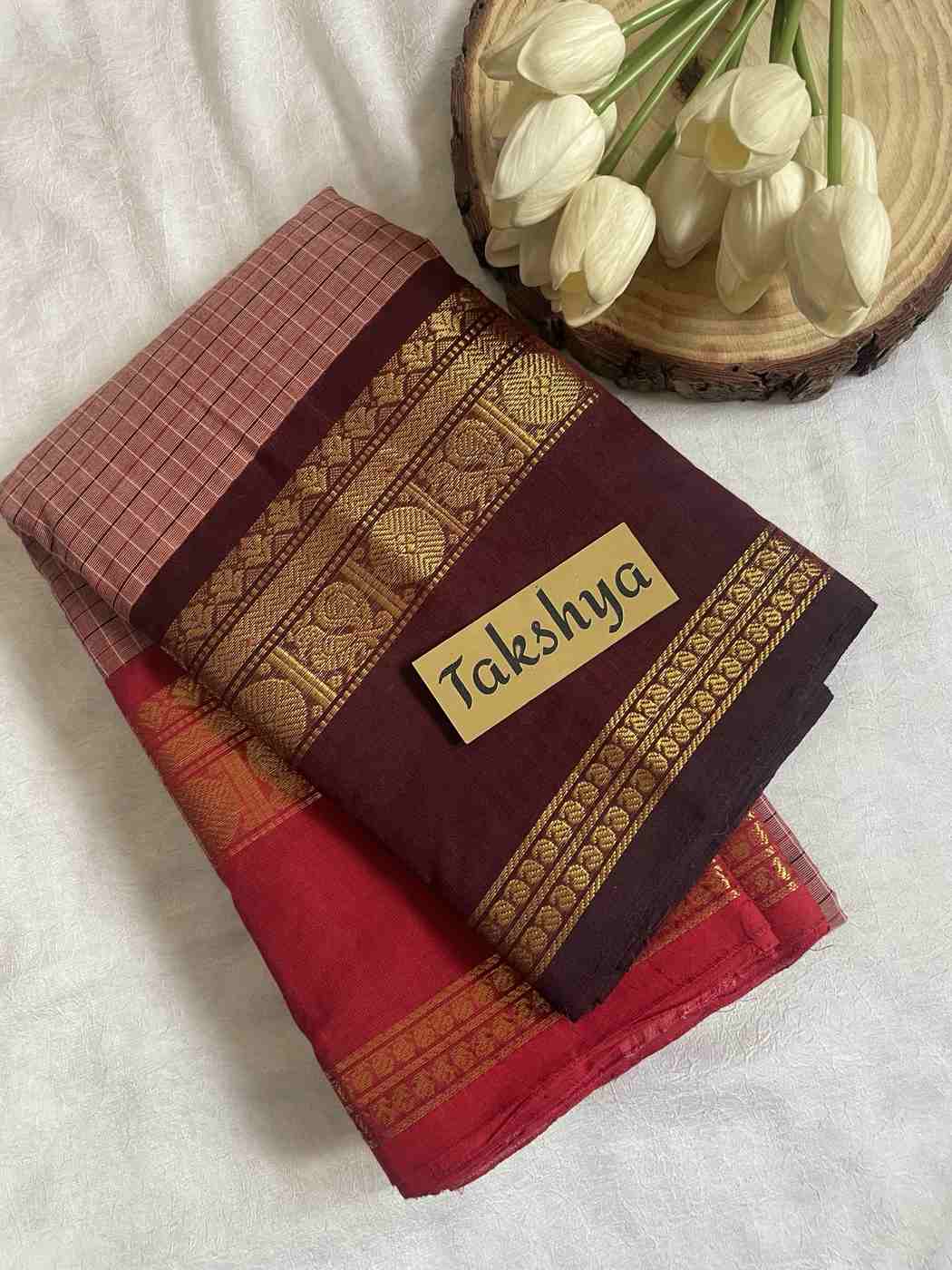 AVANI – Kanchi Cotton Saree with Ganga Jamuna Border