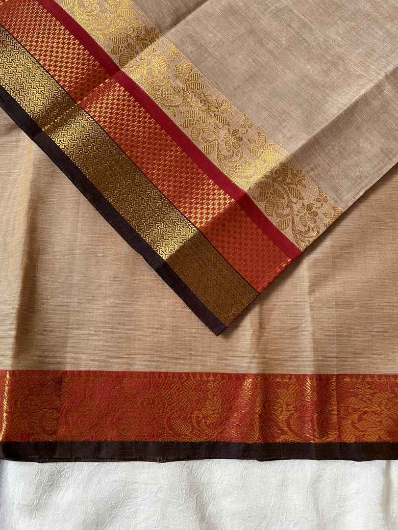 THULASI - Champagne Beige & Maroon
