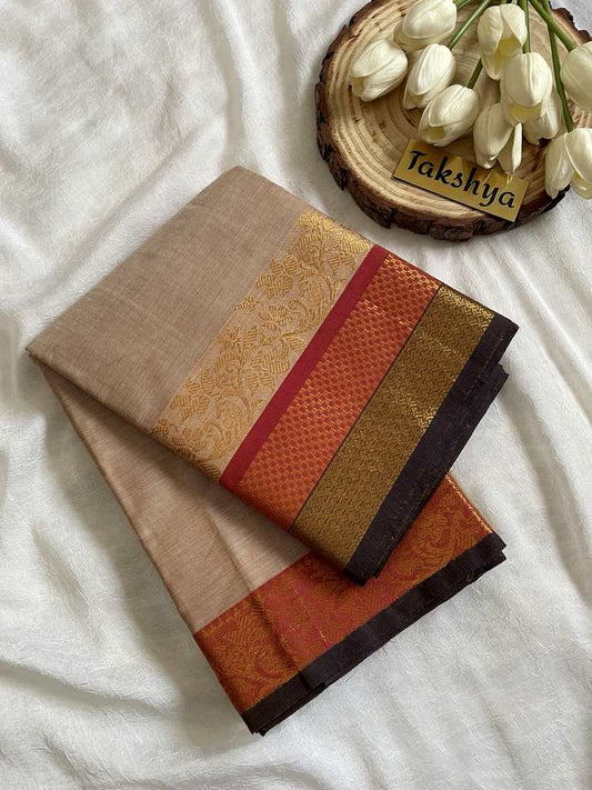 THULASI - Champagne Beige & Maroon