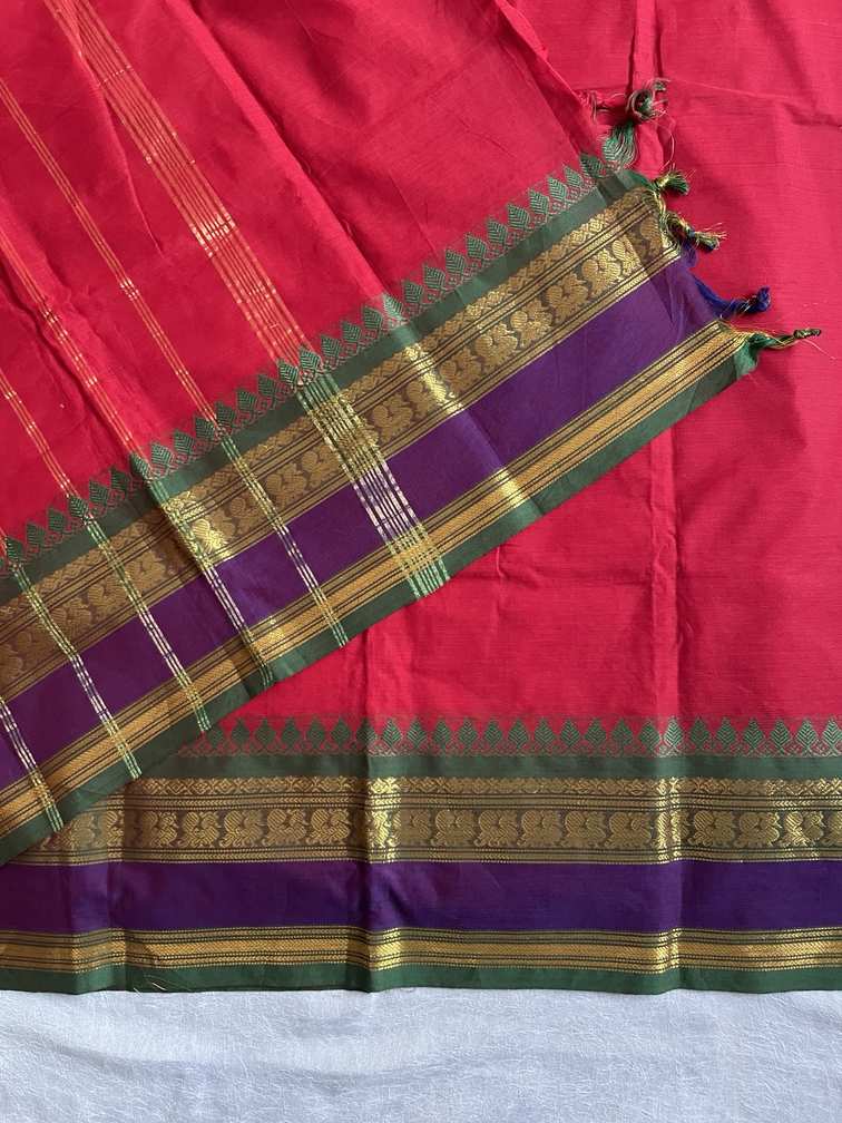 RUKMINI - Ruby Red and Emerald Green