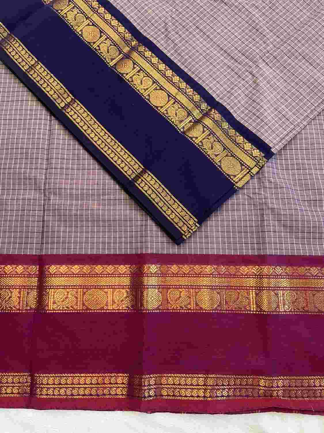 AVANI – Kanchi Cotton Saree with Ganga Jamuna Border