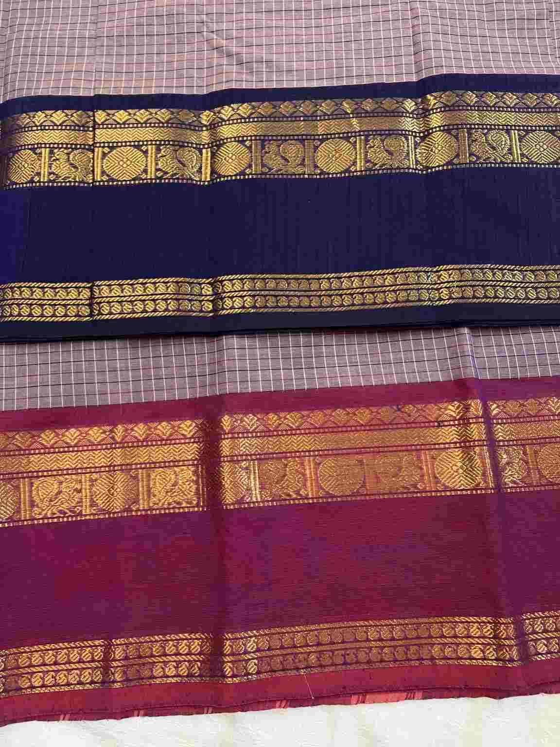 AVANI – Kanchi Cotton Saree with Ganga Jamuna Border